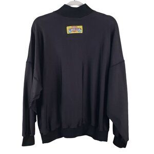 VTG 80s Hot Chillys 1/2 Zip Pullover Ski Snowboard Jacket Black USA Made Size XL